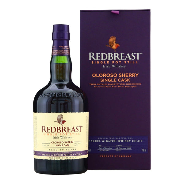 Redbreast 2002 19 Year Old Single Oloroso Sherry Cask Single Pot Irish Whiskey (700ml)