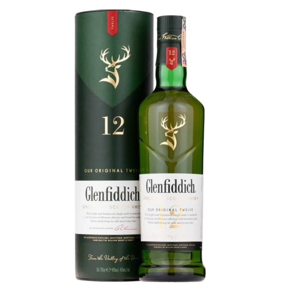 Glenfiddich 12 Year Old Single Malt Scotch Whisky (700ml)