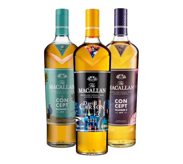 The Macallan Concept Series Collection 1-2-3 Single Malt Scotch Whisky (3 Bottles)