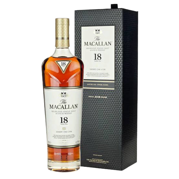 The Macallan 18 Year Old Sherry Oak Cask 2018 Single Malt Scotch Whisky (700ml)