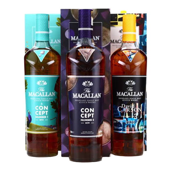 The Macallan Concept Series Collection 1-2-3 Single Malt Scotch Whisky (3 Bottles)
