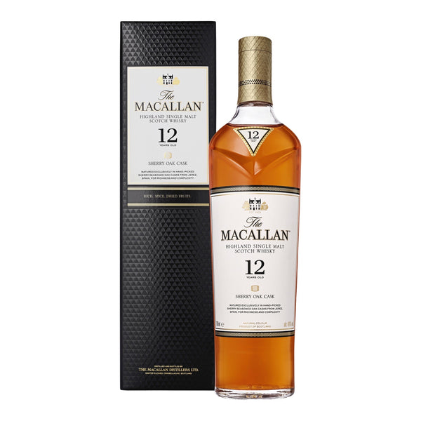The Macallan 12 Year Old Sherry Oak Cask Single Malt Scotch Whisky (700ml)