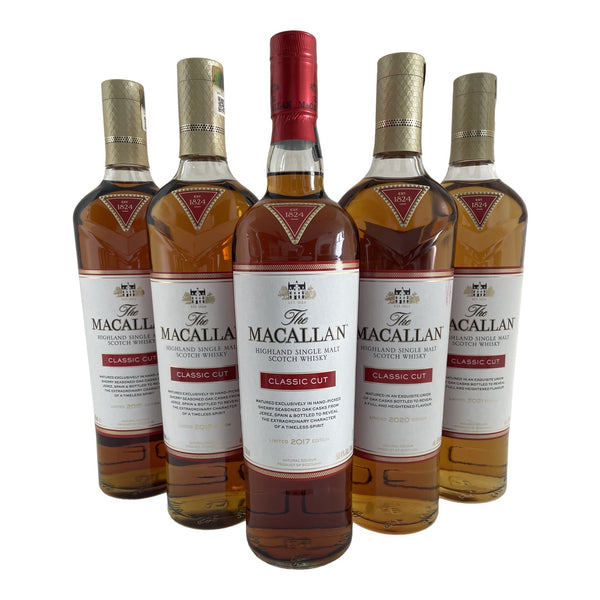 The Macallan Classic Cut Limited Edition Collection Single Malt Scotch Whisky (5 Bottles)
