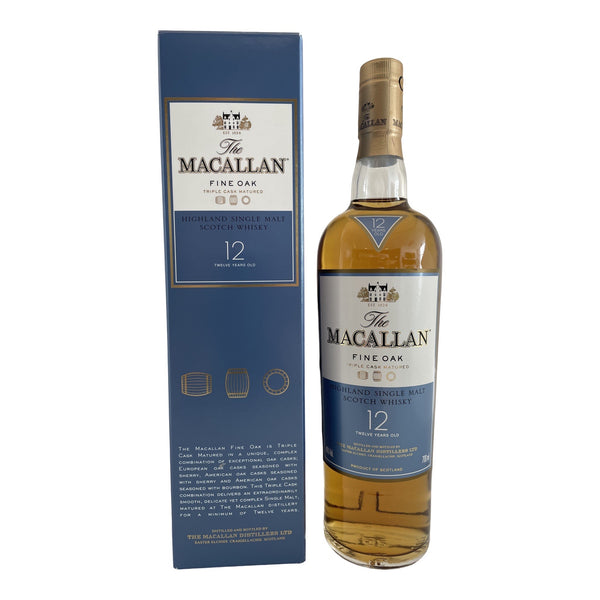 The Macallan 12 Year Old Fine Oak Single Malt Scotch Whisky (700ml)